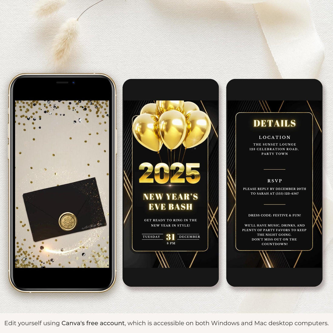 Animated Invitation to A New Year Party