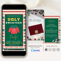 Ugly Sweater Party Invitation Animated