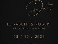 ANITA Black & Gold Save the Date Video Template for Canva