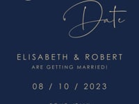 Anita Navy & Gold Save the Date Video Template