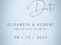 Anita Dusty Blue & Silver Save the Date Video Template
