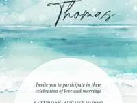 Ariel Beach Wedding invitation Video Template
