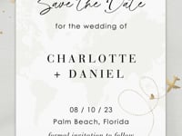 Gold Boarding Pass Save the Date  Video Template