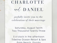 Animated Boarding Pass Wedding Invitation Video Template - Navy