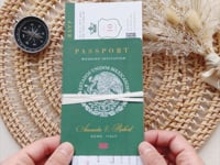 Mexican Passport Wedding Invitation Template
