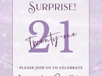 VIBE Birthday Invitation Video Purple