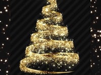 Christmas Tree Invitation Animated - Black