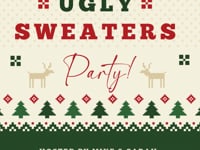 Ugly Sweater Christmas Party Invitation Video