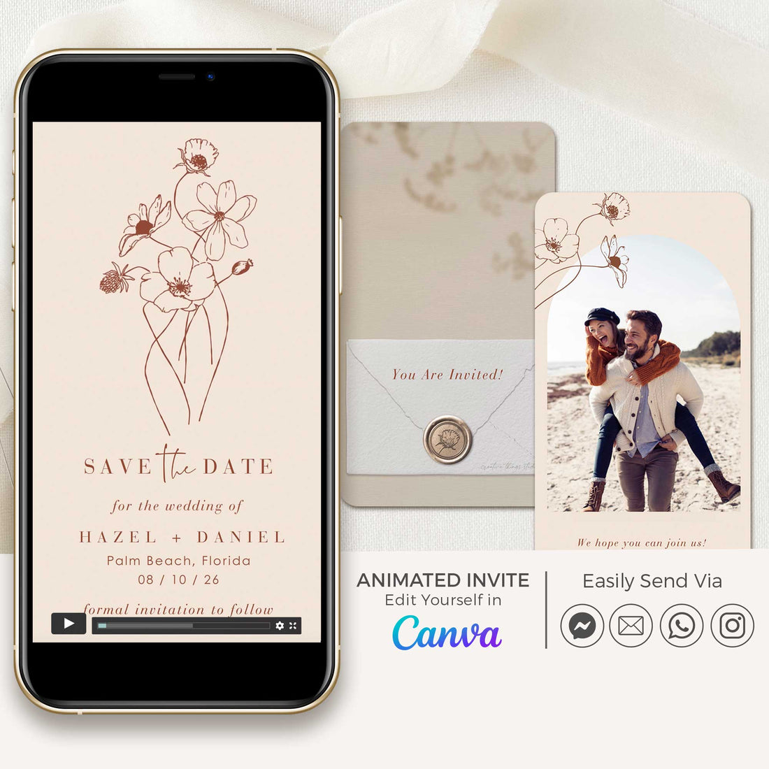 HAZEL Save the Date Video Template