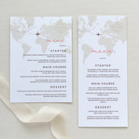 Sofia | World Map Wedding Menu Template