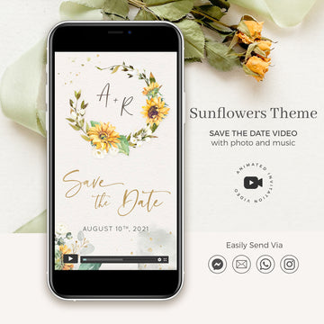 Marisol | Rustic Sunflowers Save the Date Video