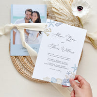 HILA | Coastal Wedding Invitation Photo Template