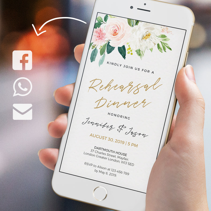 Gemma | Wedding Rehearsal Dinner Electronic Invitation