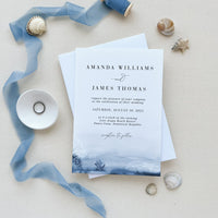 ALYSSA | Sea Wedding Invitation with Rsvp Template