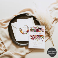 Ambra | Fall Wedding Save the Date Card Template