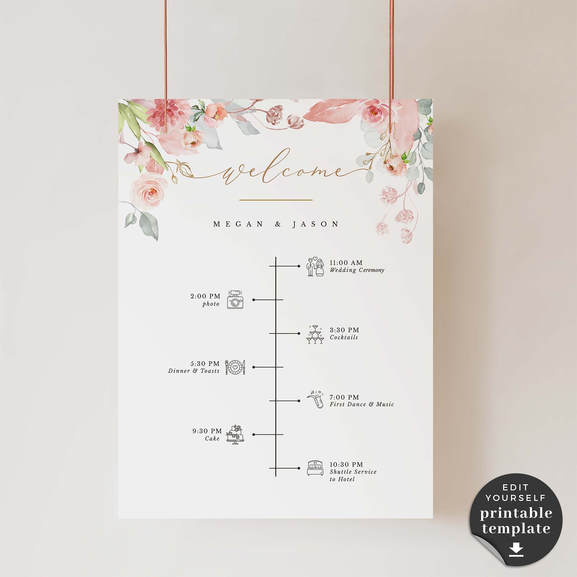 Fiorella | Order of Event Sign Template