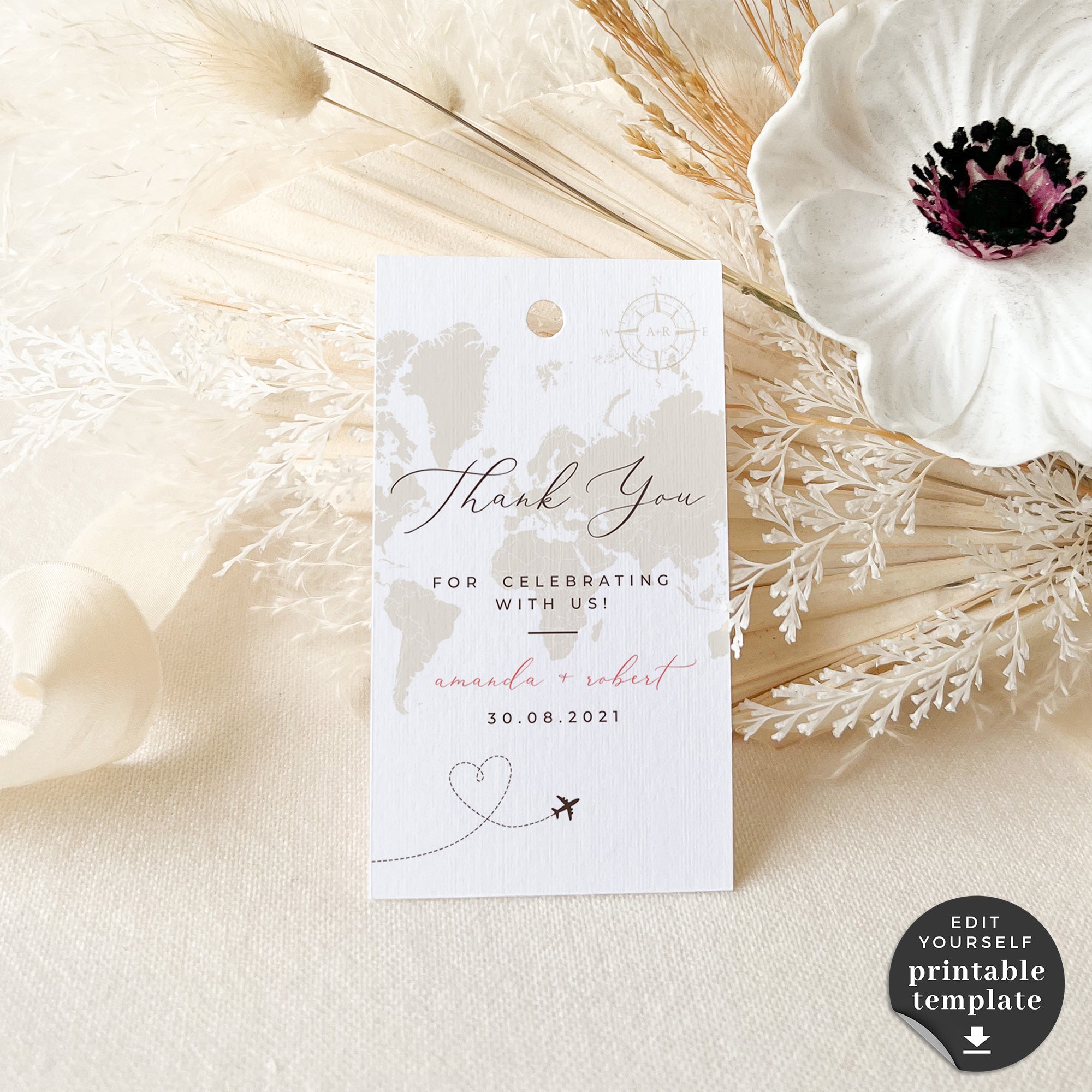 Sofia | World Map Gift Tags Template