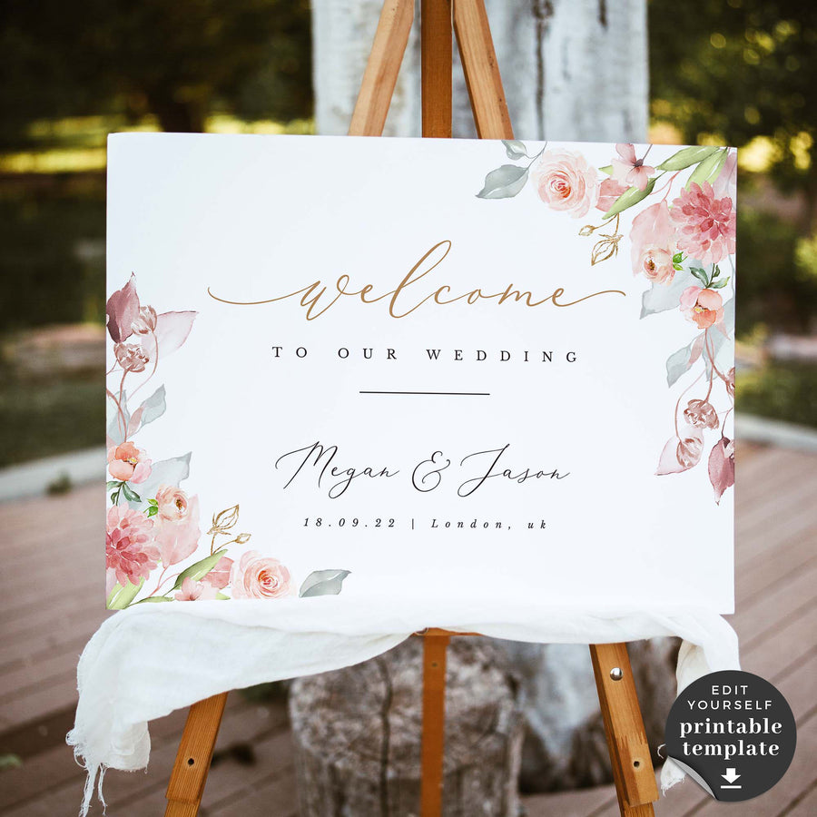 Fiorella | Welcome to Our Wedding Sign Template