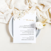 Dora | Printable Wedding Menu Template