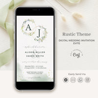 Rustic Electronic Wedding Invitation