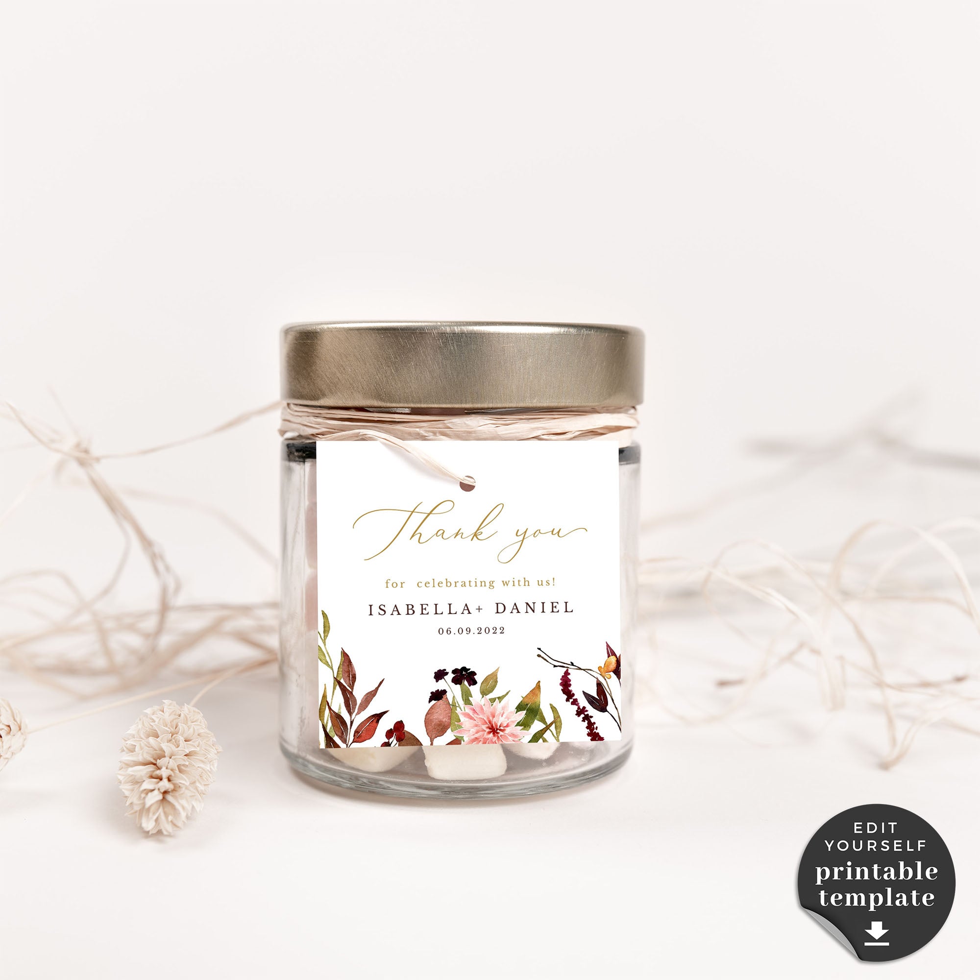 Ambra | Fall Wedding Printable Gift Tags
