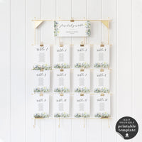 Flora | Rustic Wedding Seating Cards Template