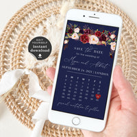 Rosita | Marsala Calendar Save the Date Electronic Invitation