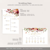 Ambra | Fall Wedding Order of Events Template