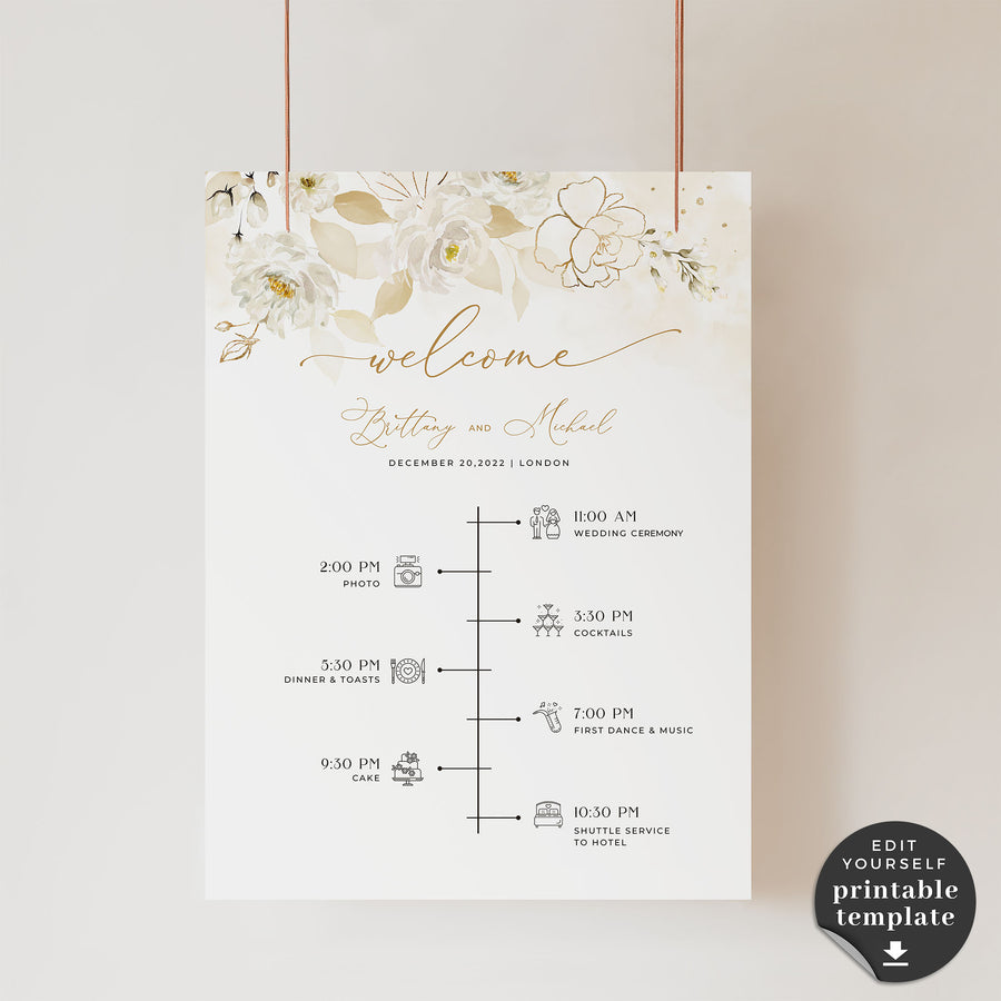 Dora | Wedding Reception Timeline Template