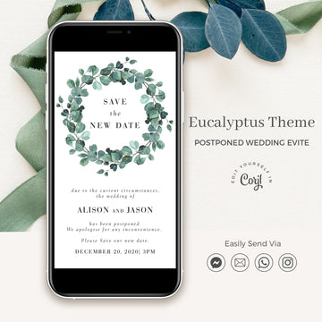 Luisa | Eucalyptus Save the New Date Evite