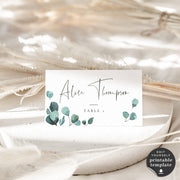 Luisa | Eucalyptus Wedding Table Place Cards Printable