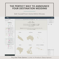 Sofia | World Map Save the Date Card Template
