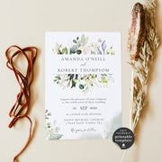 Flora | Rustic Wedding Invitation Printable