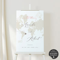 Sofia | Travel Themed Wedding Welcome Sign Template