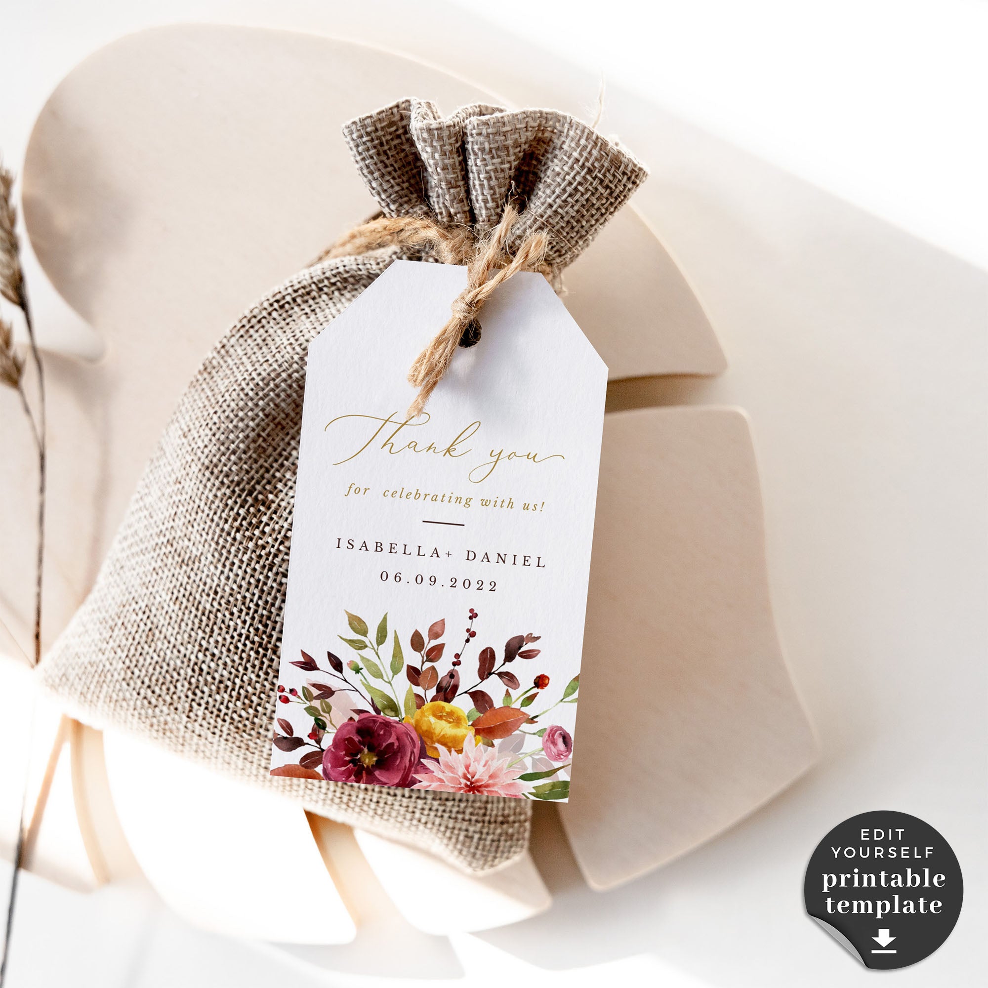 Ambra | Fall Wedding Printable Gift Tags