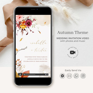 Ambra | Autumn Theme Wedding Invitation Video
