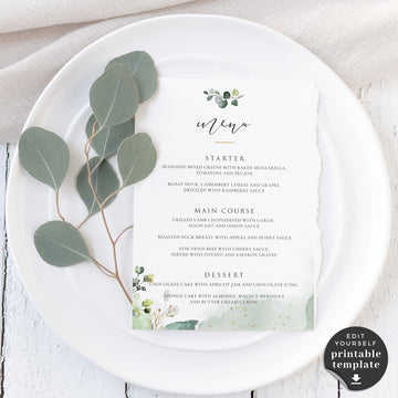 Flora | Wedding Menu Template
