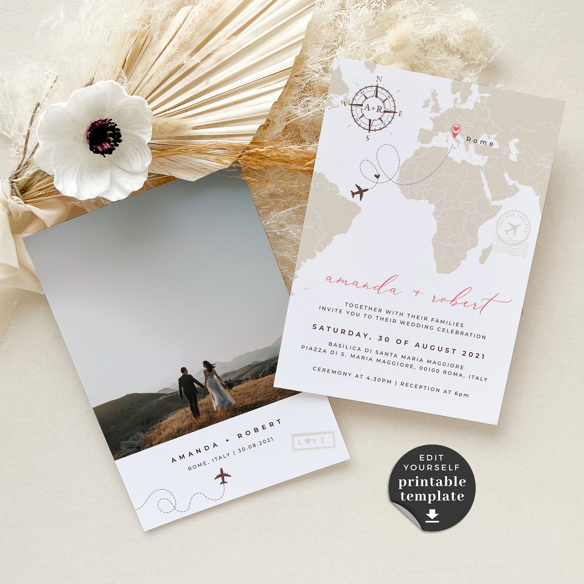 Sofia | Destination Wedding Invitation Template