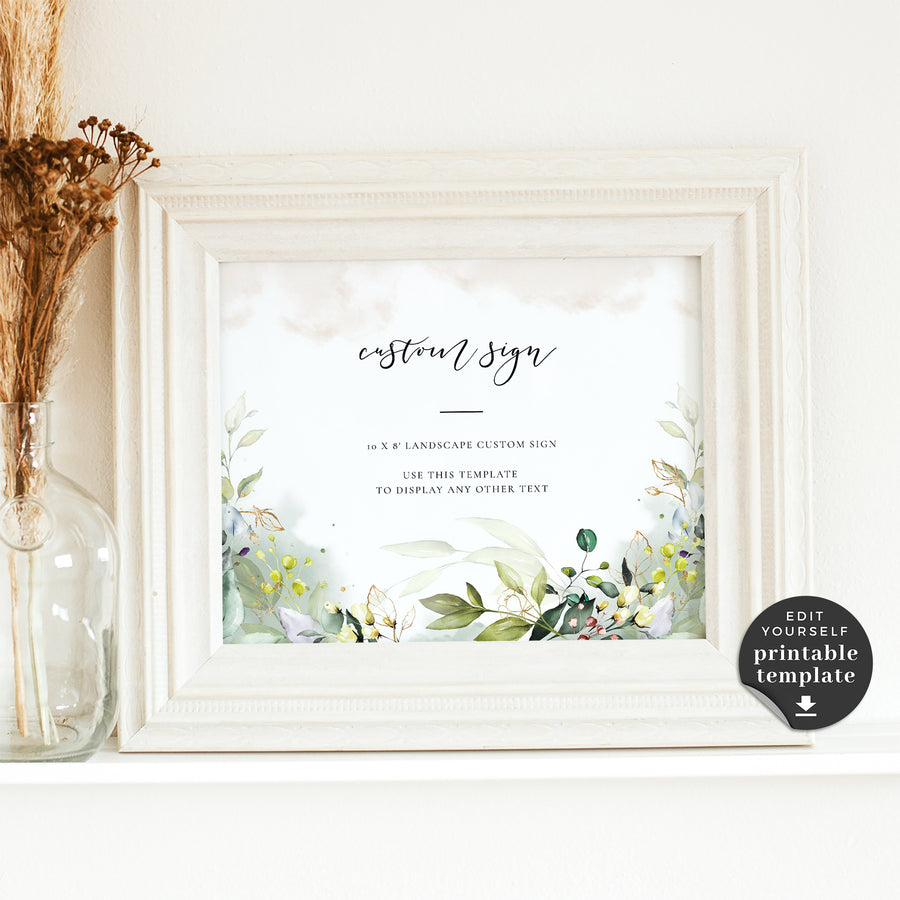 Flora | Custom Wedding Sign Template Template