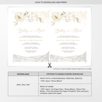 Dora | Elegant wedding invitation Editable