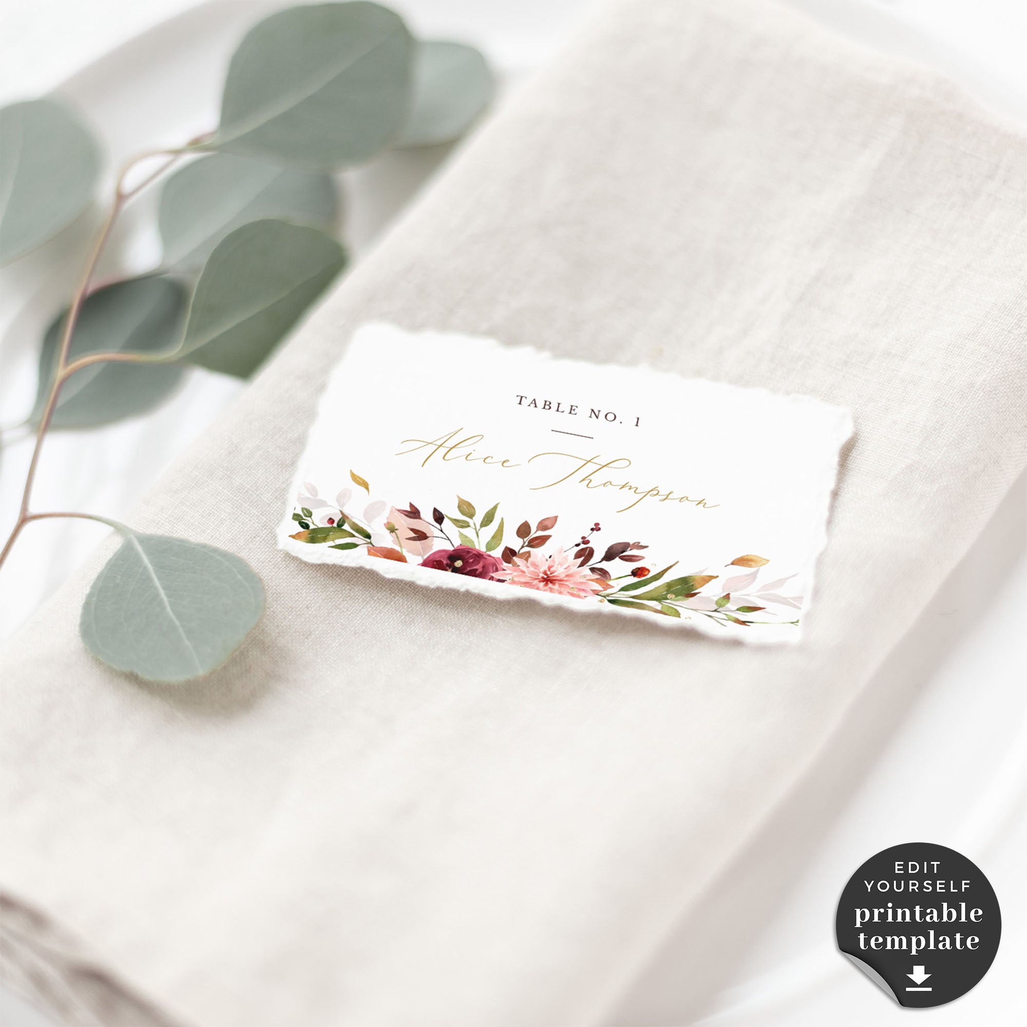 Ambra | Wedding Place Cards Template
