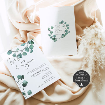 Luisa | Printable Eucalyptus Wedding Invitation Template