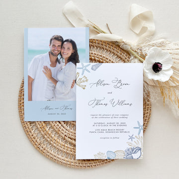 HILA | Coastal Wedding Invitation Photo Template