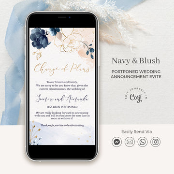 Antea | Postponed Wedding Announcement Digital Invite