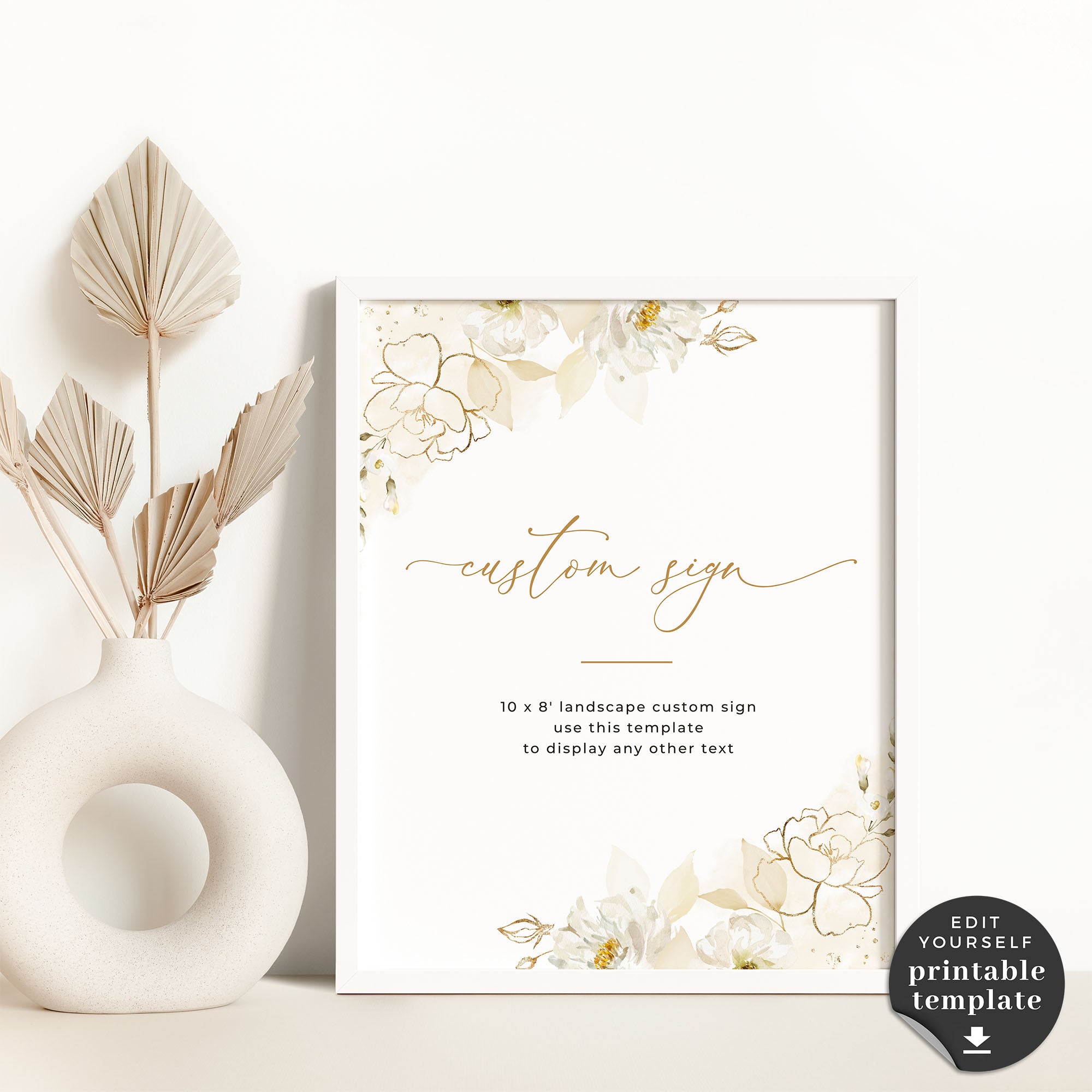 Dora | Editable Wedding Sign Template