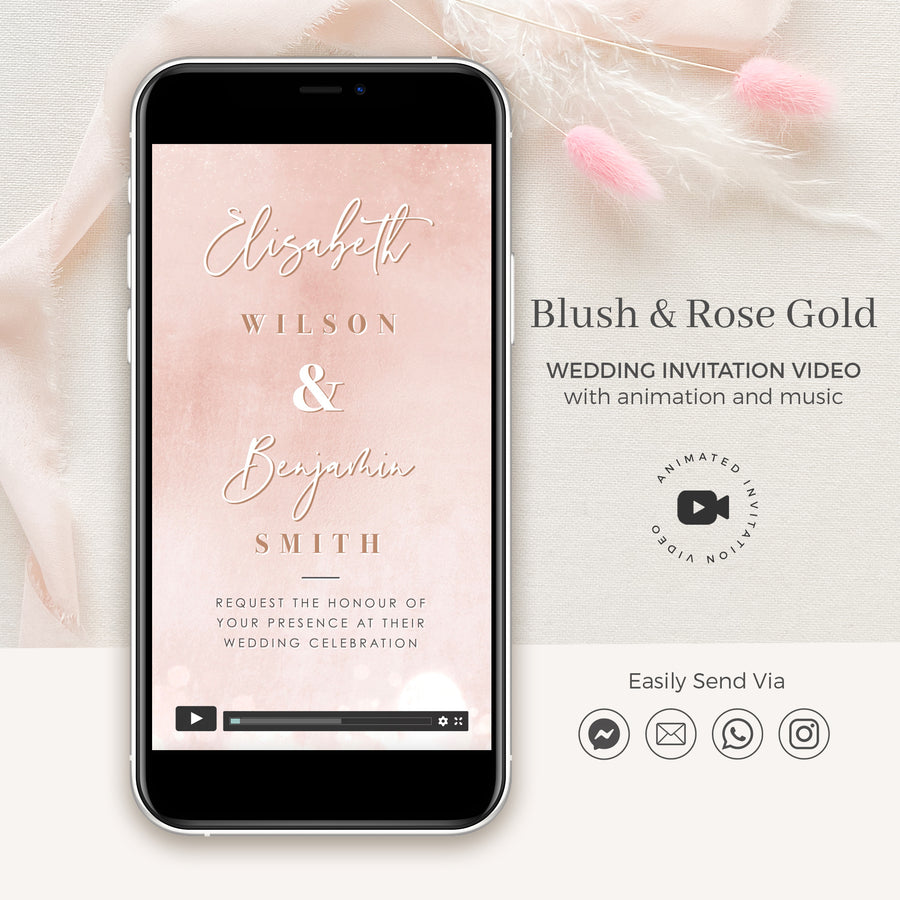 Anita | Rose Gold Animated Save the Date Video