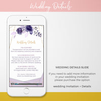 Violetta | Purple Lilac Wedding Invitation Video