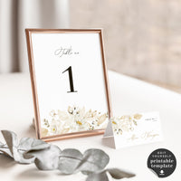 Dora | Elegant Wedding Table Numbers Template