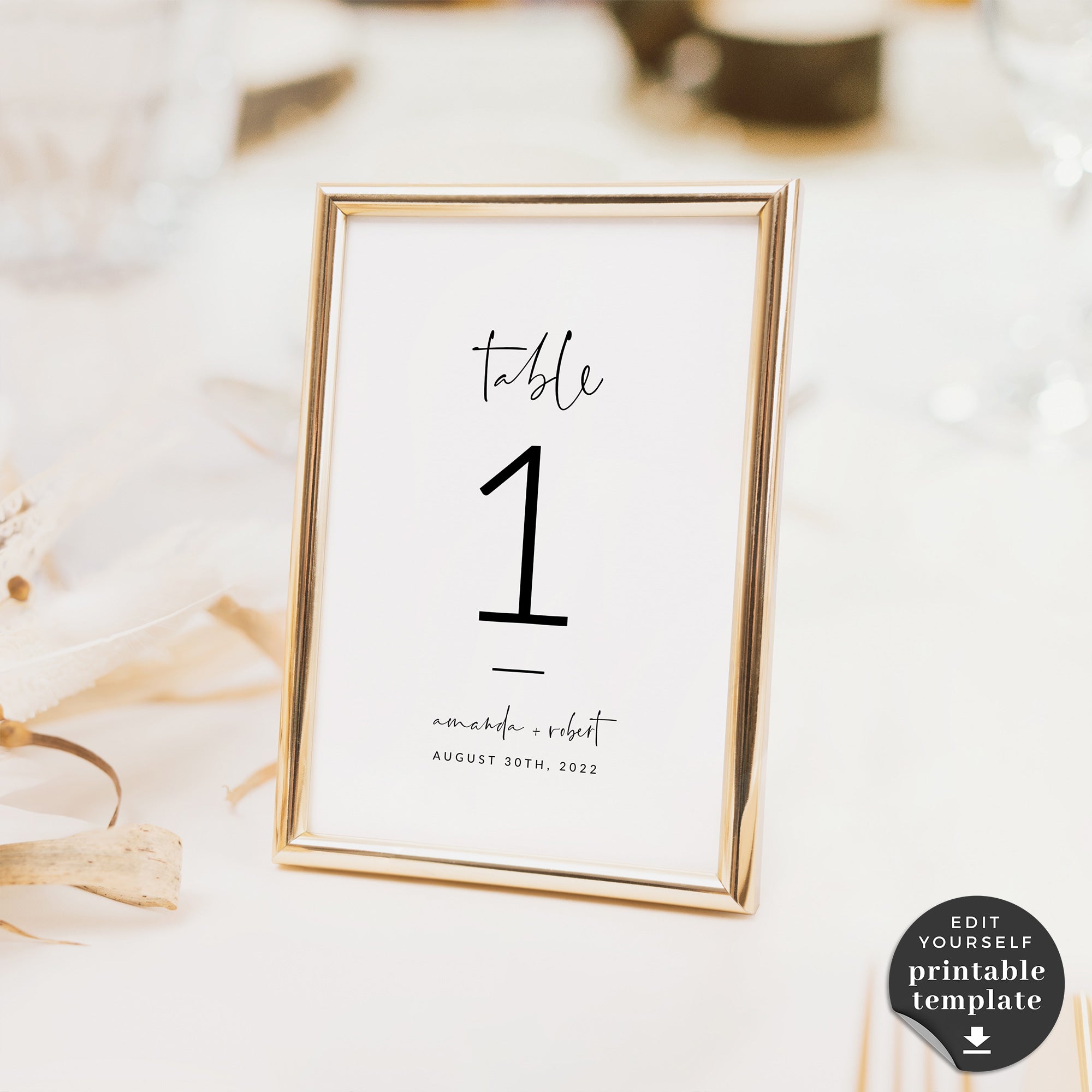 Table Numbers Templates