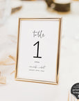 Giulia | Minimalist Table numbers Wedding Template